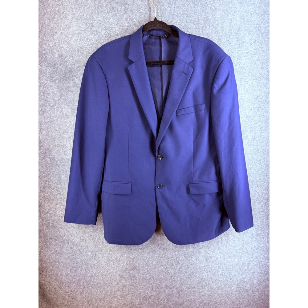 Caravelli Mens Royal Blue Two Button Notch Lapel Blazer Sport Coat